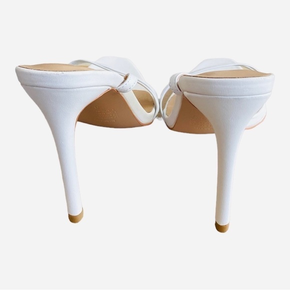 NEW Alias Mae Isha Ivory Stiletto Heel Sandal Gold Chain Ankle Strap Leather 10 - Picture 6 of 8